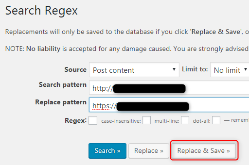 Search Regexで置き換え